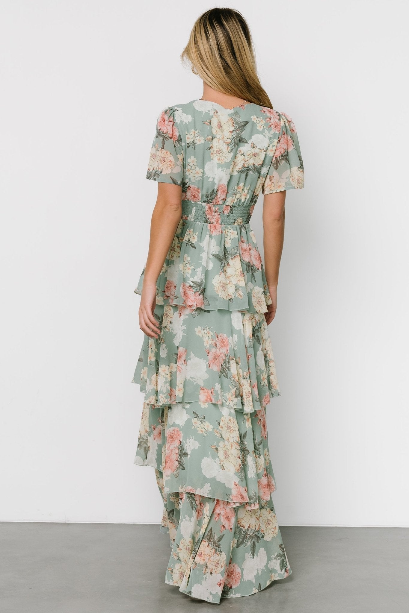 Montaigne Ruffle Maxi Dress | Sage Floral - Baltic Born