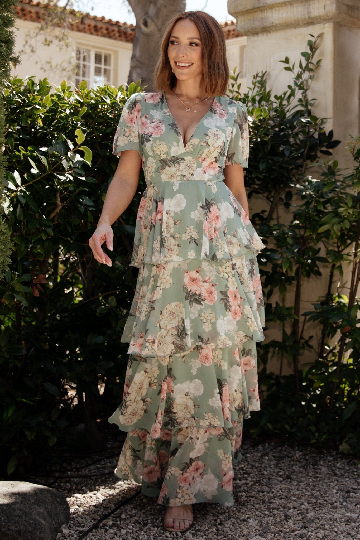 Montaigne Ruffle Maxi Dress | Sage Floral - Baltic Born