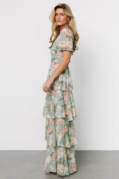 Montaigne Ruffle Maxi Dress | Sage Floral - Baltic Born