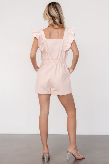 Montgomery Denim Romper | Pale Pink - Baltic Born