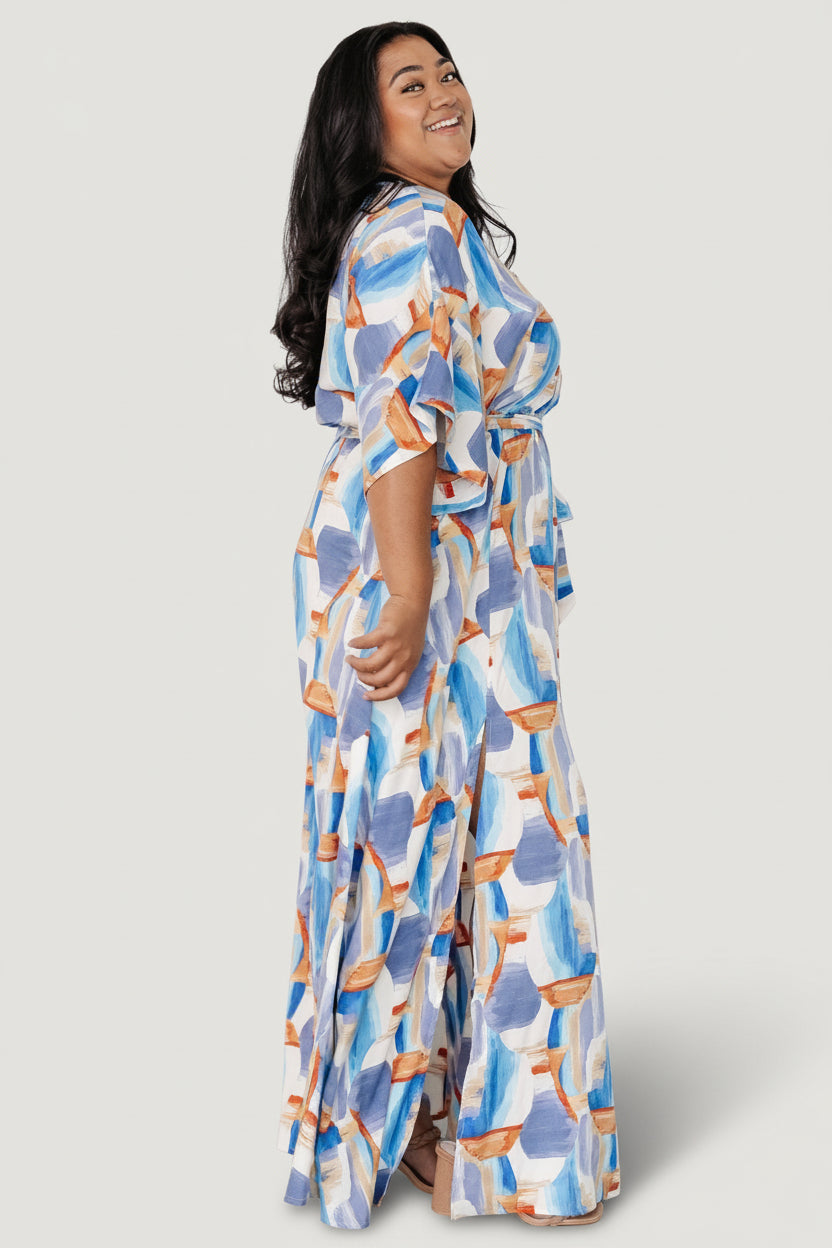 Baltic Born Womens Morgan Maxi Dress | Blue Print | Size: XL Baltic Born Womens Morgan Maxi Dress | Blue Print | Size: XL