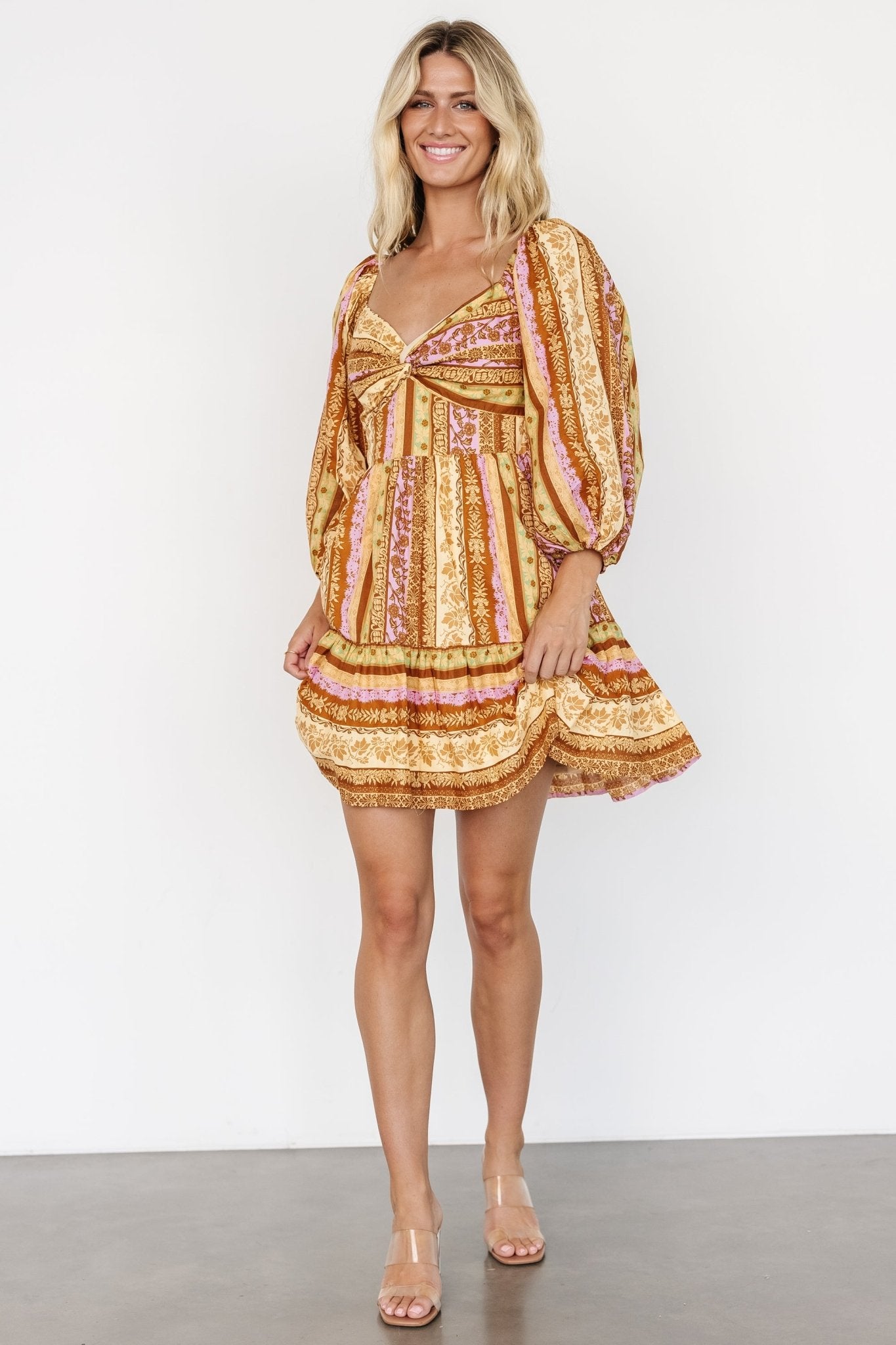 Moriah Mini Dress | Camel Multi - Baltic Born