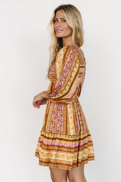 Moriah Mini Dress | Camel Multi - Baltic Born