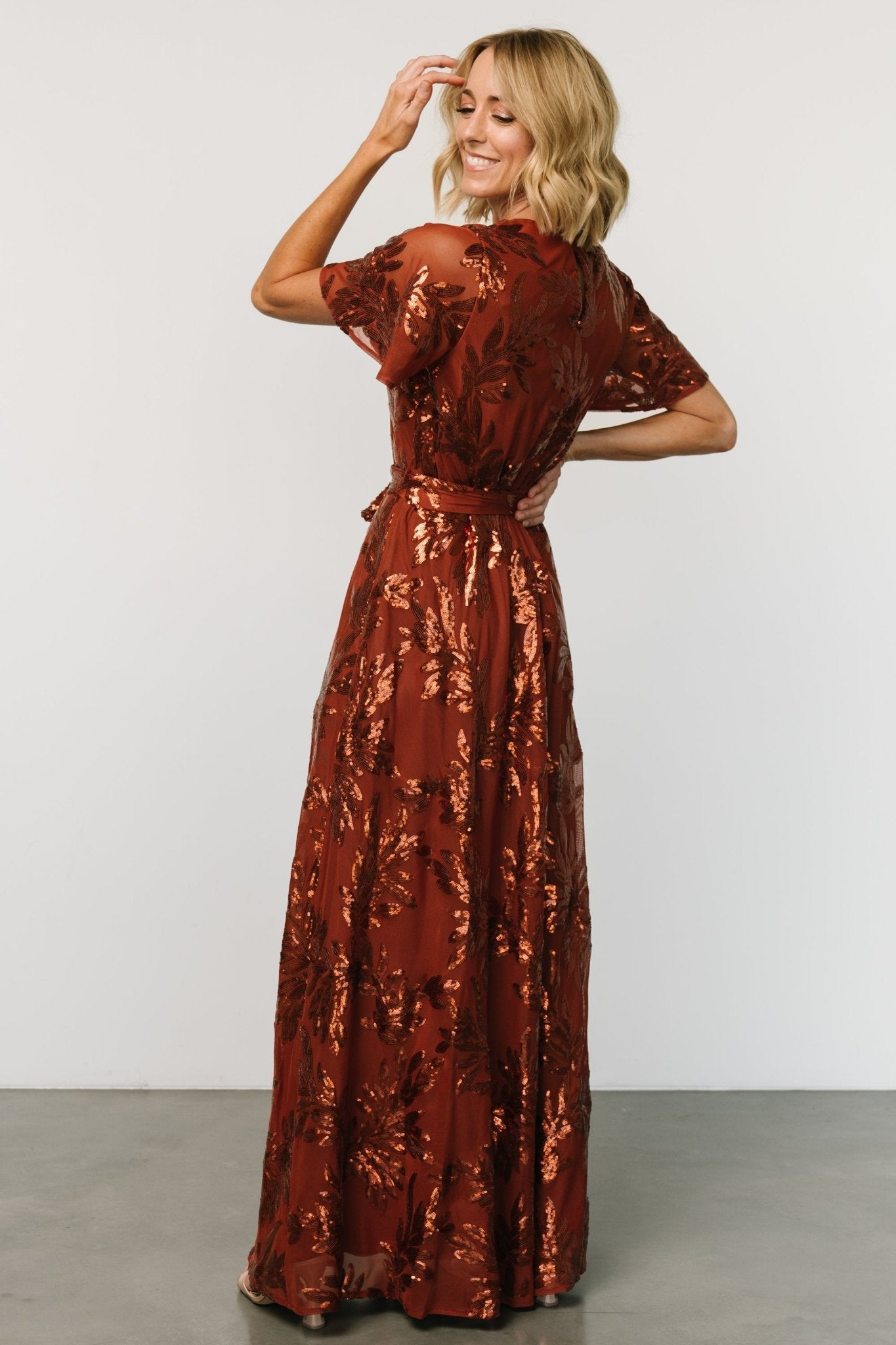 Muse Sequin Maxi Dress | Cinnamon - Baltic Born