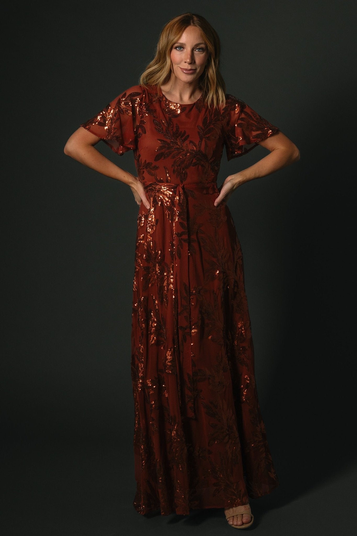 Muse Sequin Maxi Dress | Cinnamon - Baltic Born