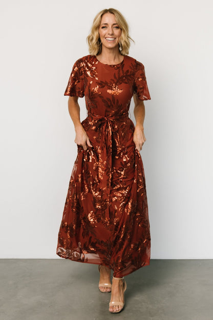 Muse Sequin Maxi Dress | Cinnamon - Baltic Born