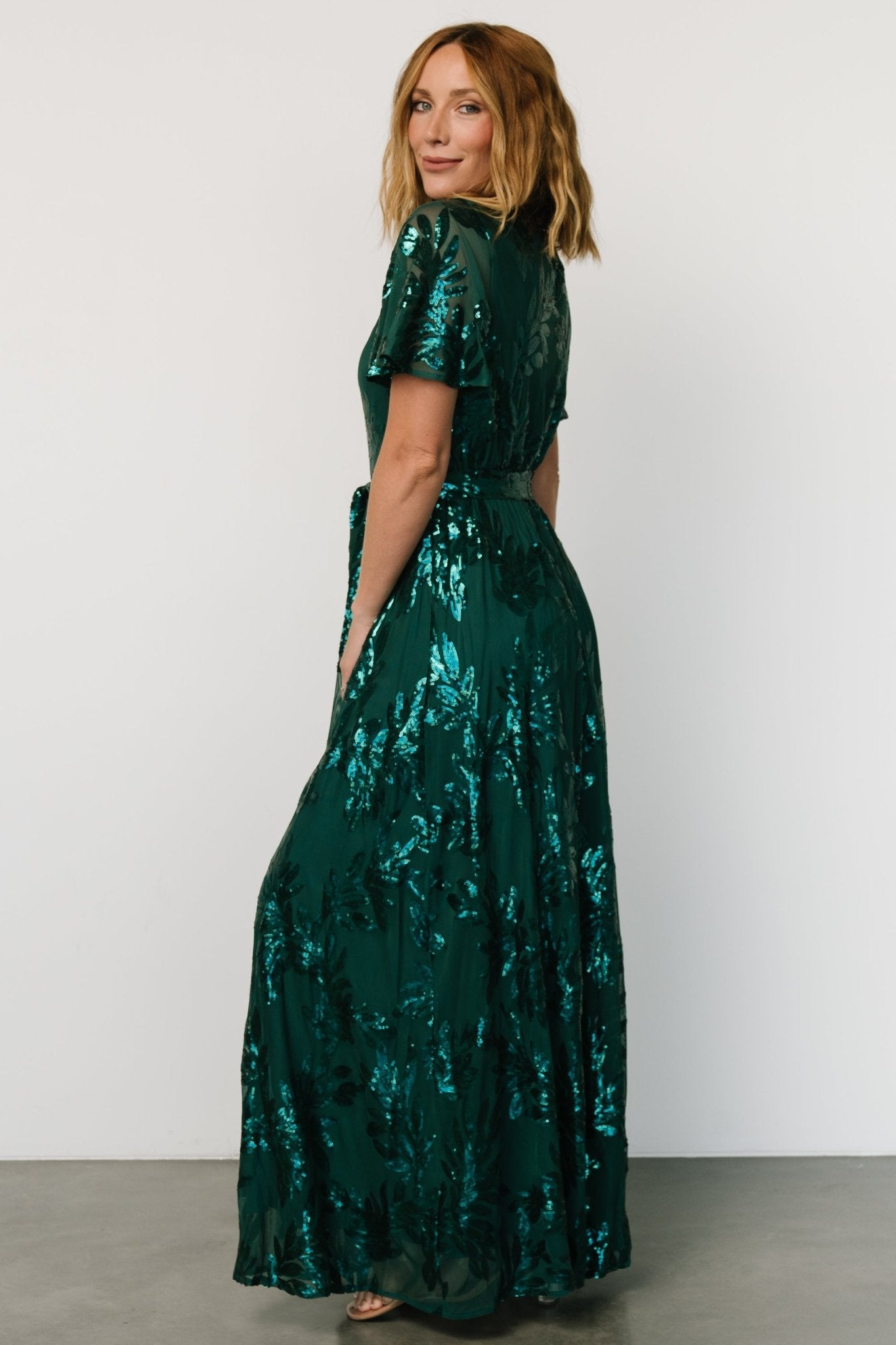 Muse Sequin Maxi Dress | Emerald - Baltic Born