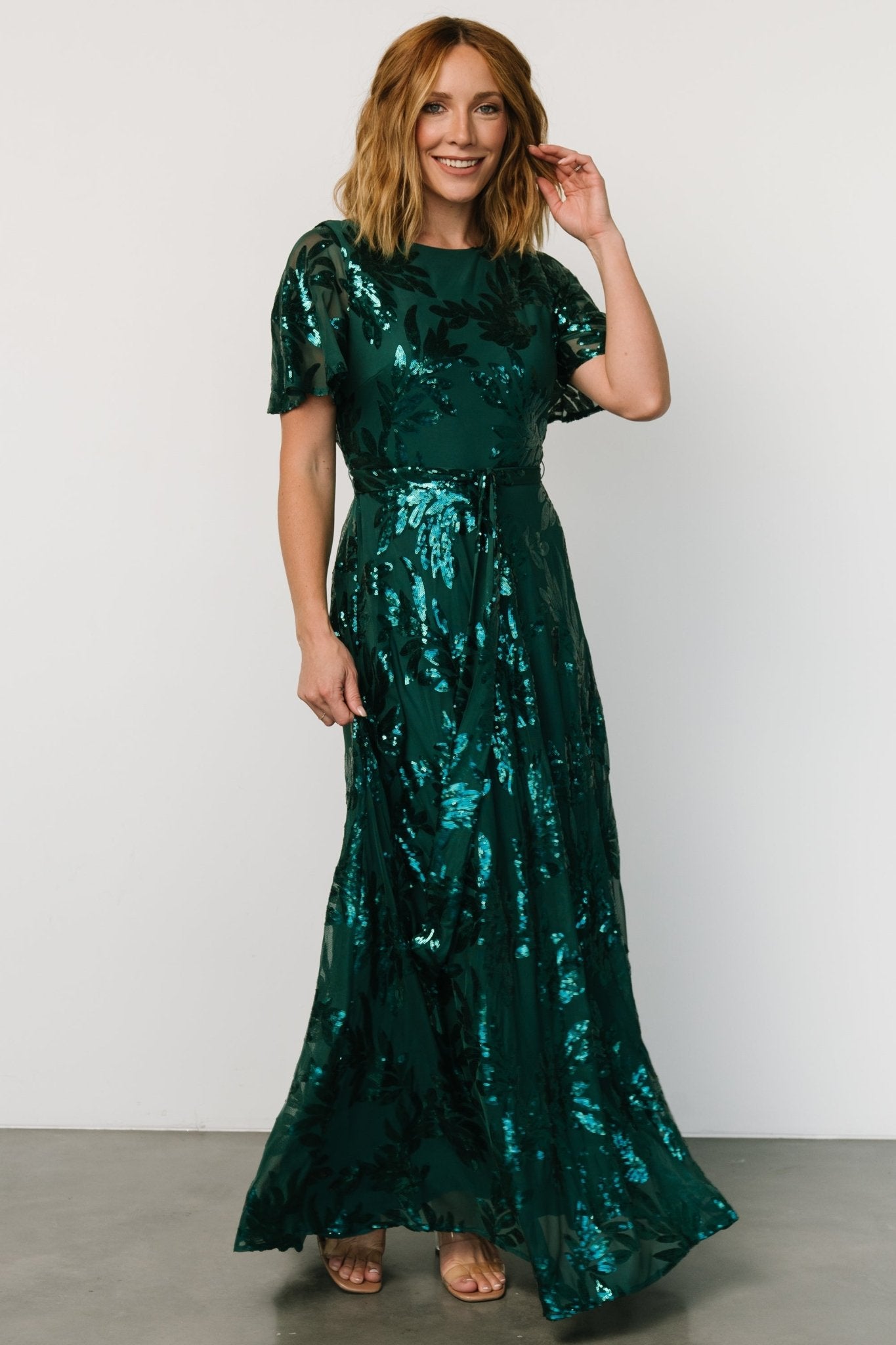 Muse Sequin Maxi Dress | Emerald - Baltic Born