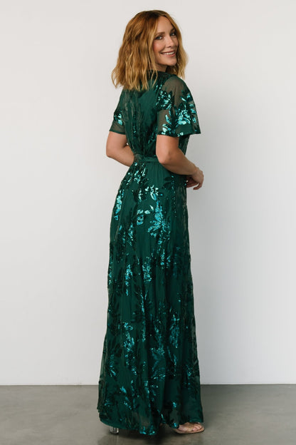 Muse Sequin Maxi Dress | Emerald - Baltic Born