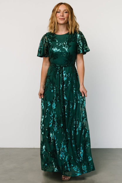 Muse Sequin Maxi Dress | Emerald - Baltic Born