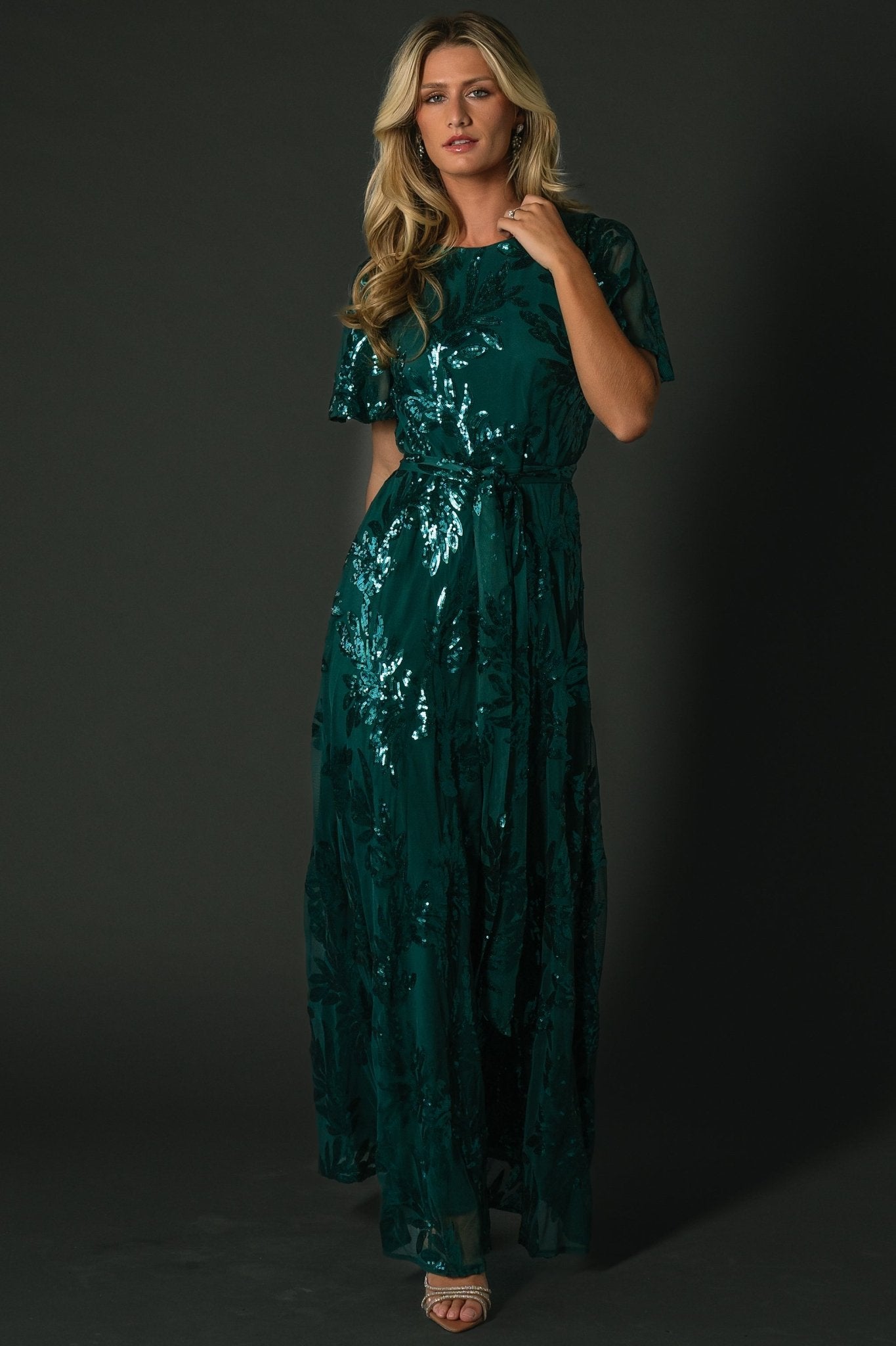 Muse Sequin Maxi Dress | Emerald - Baltic Born