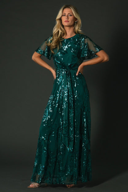 Muse Sequin Maxi Dress | Emerald - Baltic Born