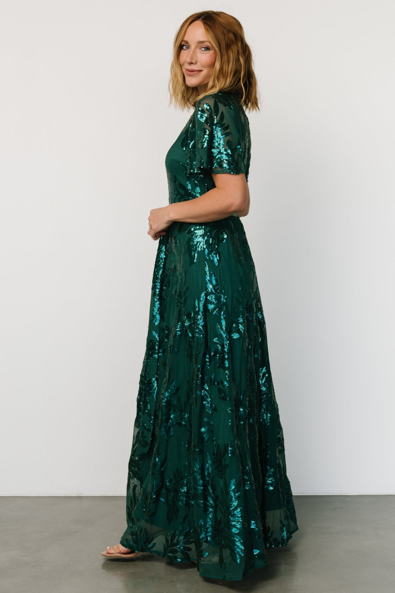 Muse Sequin Maxi Dress | Emerald - Baltic Born