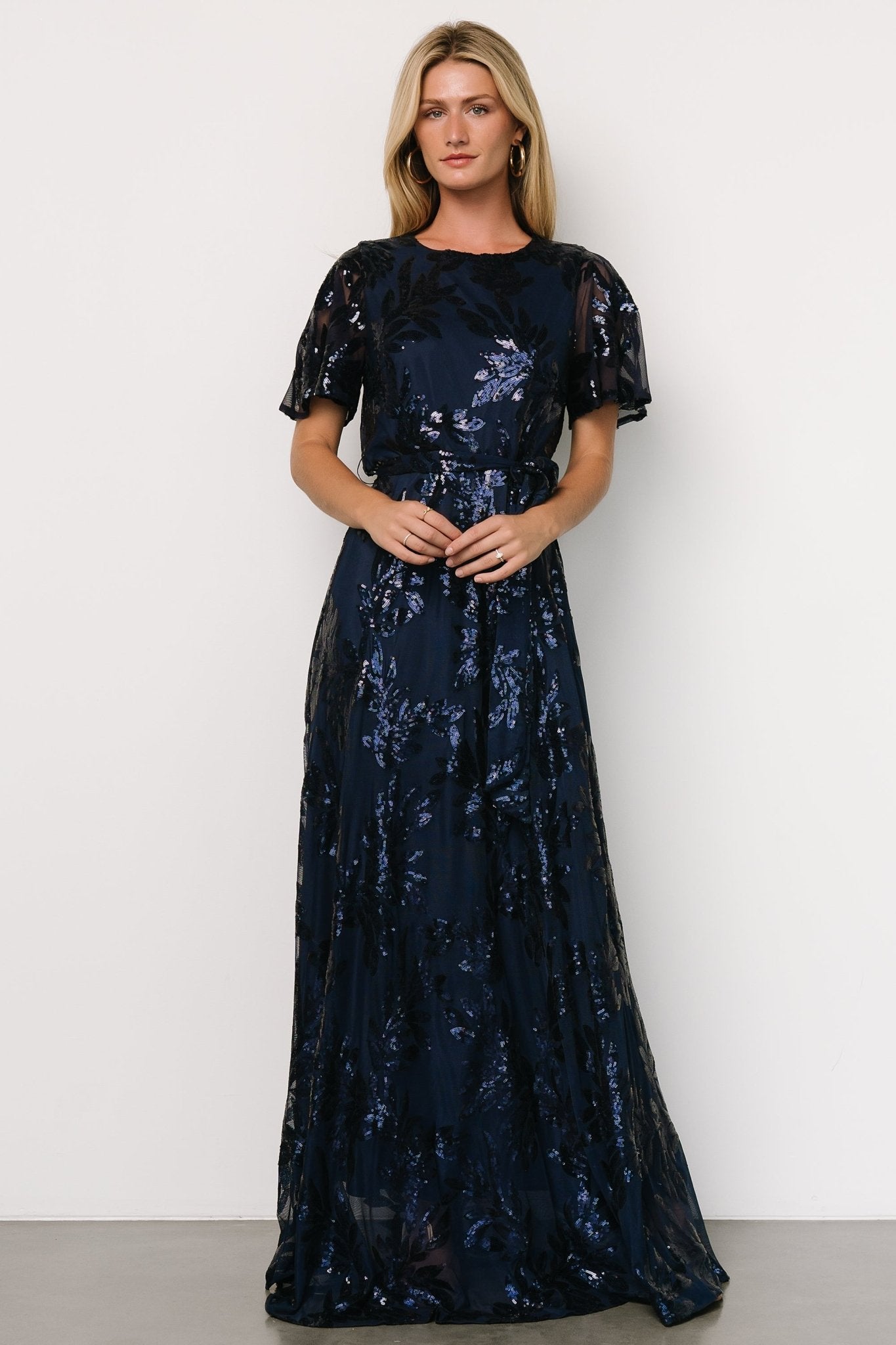 Muse Sequin Maxi Dress | Navy - Baltic Born