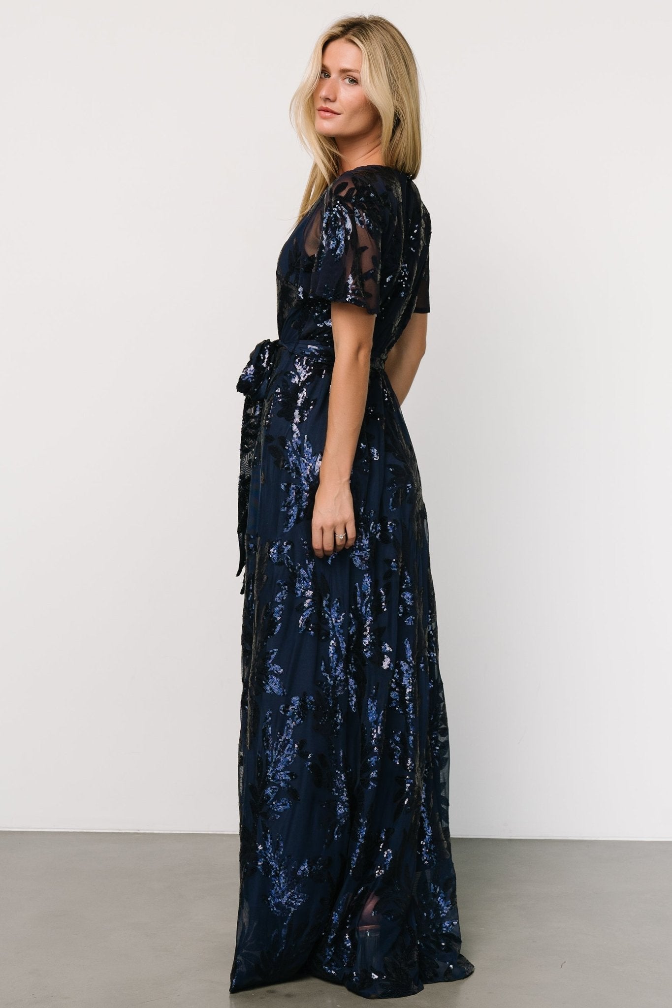 Muse Sequin Maxi Dress | Navy - Baltic Born