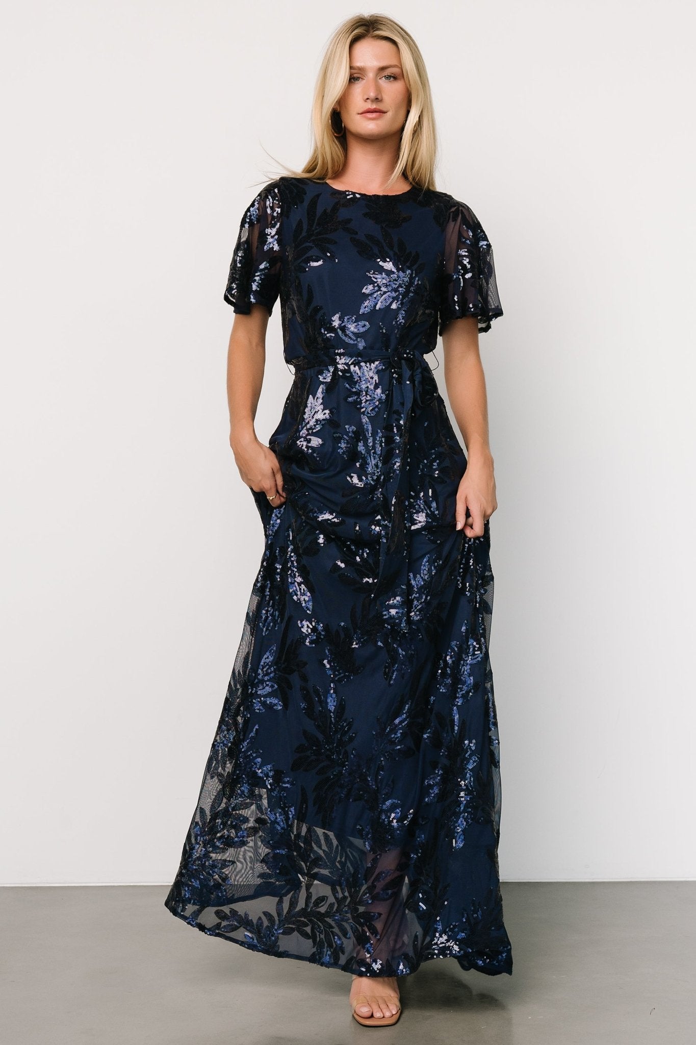 Muse Sequin Maxi Dress | Navy - Baltic Born