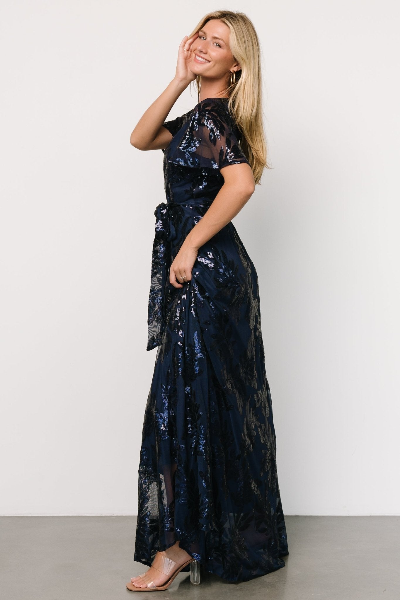 Muse Sequin Maxi Dress | Navy - Baltic Born