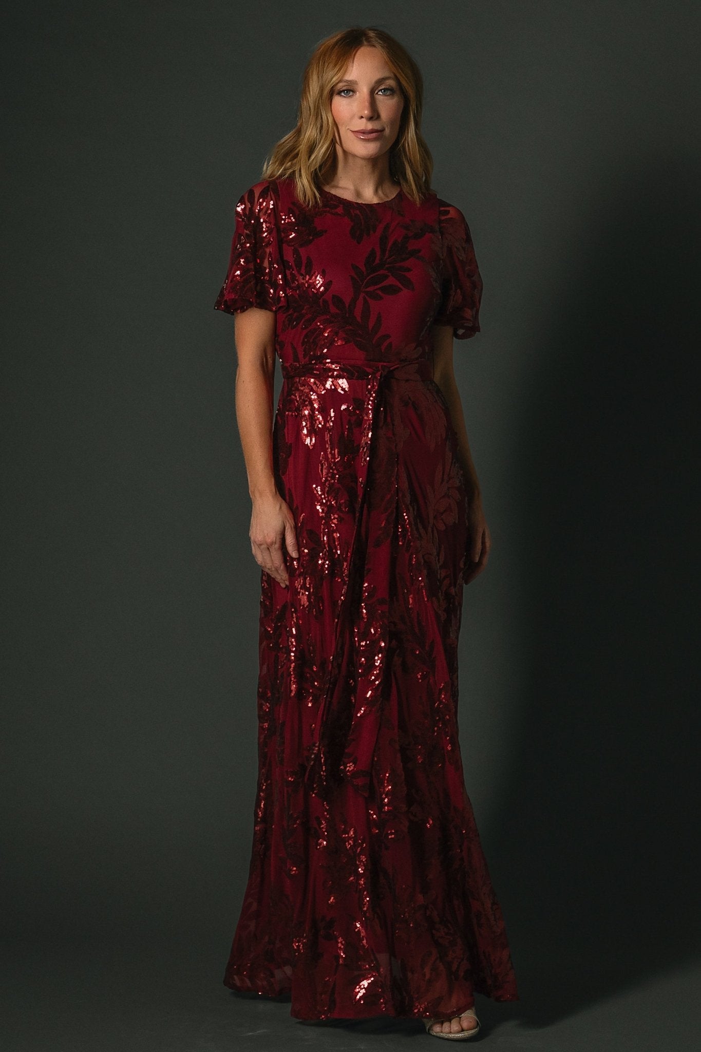 Muse Sequin Maxi Dress | Wine - Baltic Born