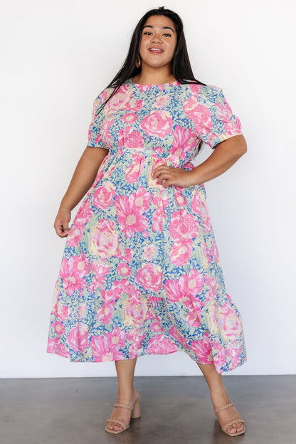 Myers Dress | Blue + Pink Floral - Baltic Born