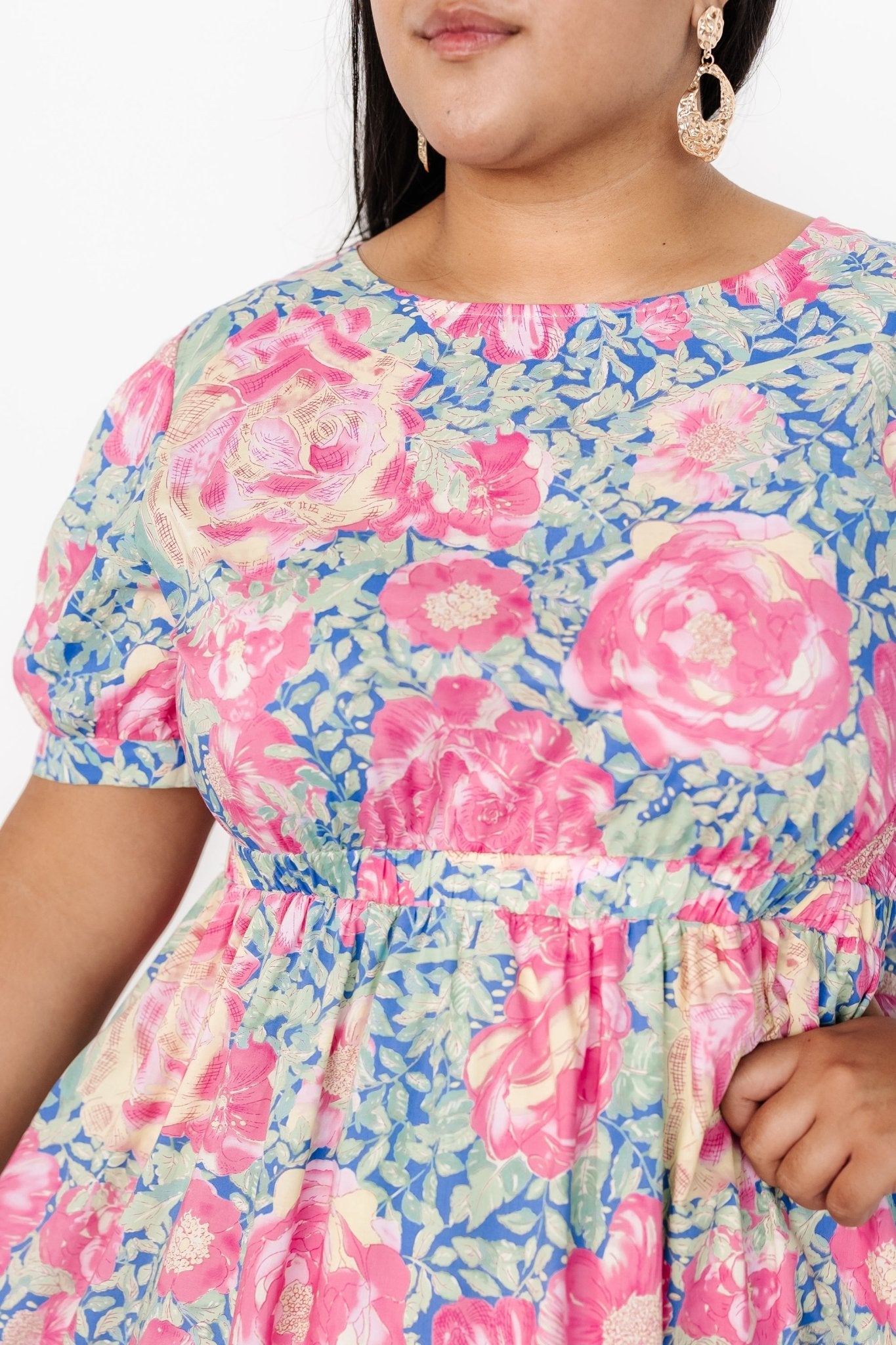 Myers Dress | Blue + Pink Floral - Baltic Born