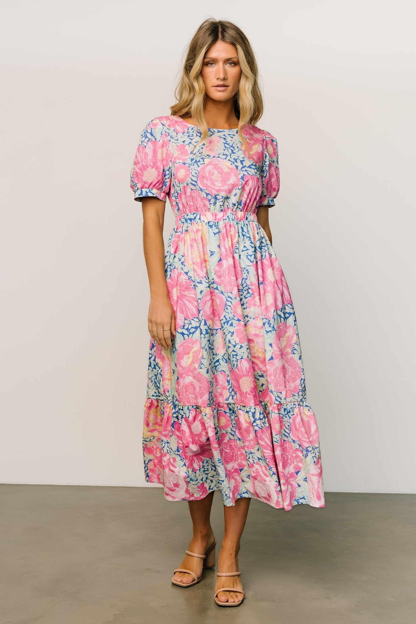 Myers Dress | Blue + Pink Floral - Baltic Born