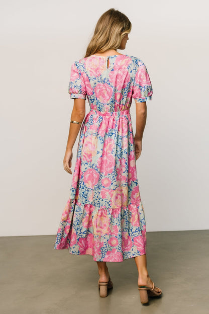 Myers Dress | Blue + Pink Floral - Baltic Born