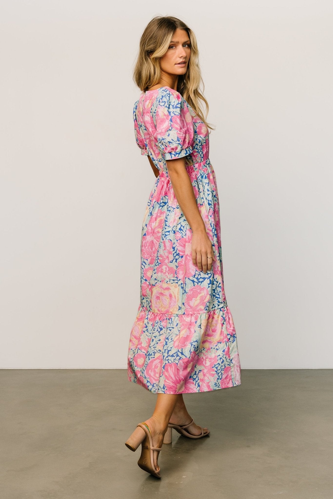 Myers Dress | Blue + Pink Floral - Baltic Born