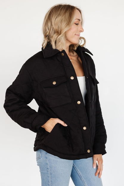 Nadia Button Up Jacket | Black - Baltic Born