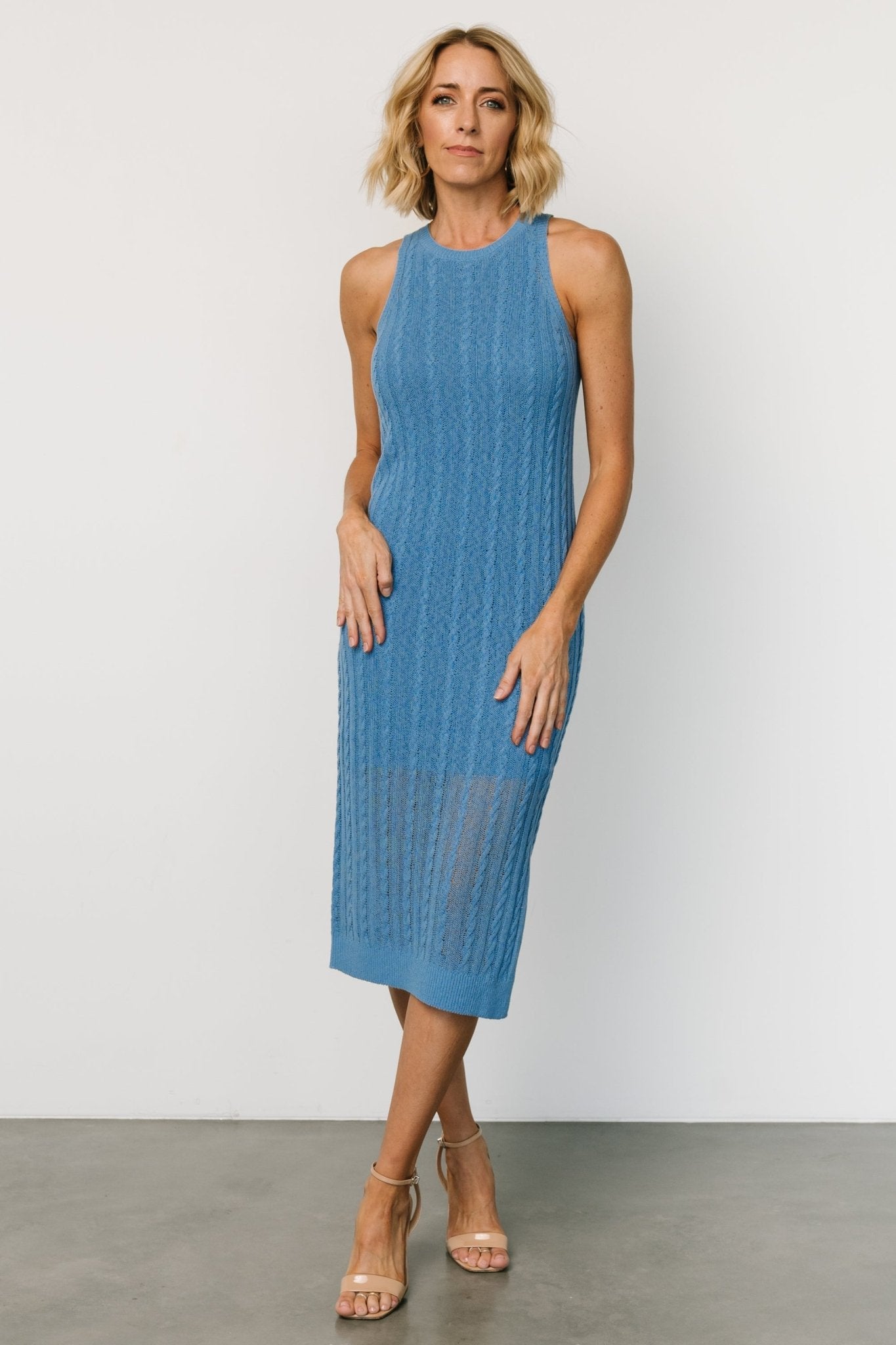 Nalani Knit Tank Dress | Blue - Baltic Born