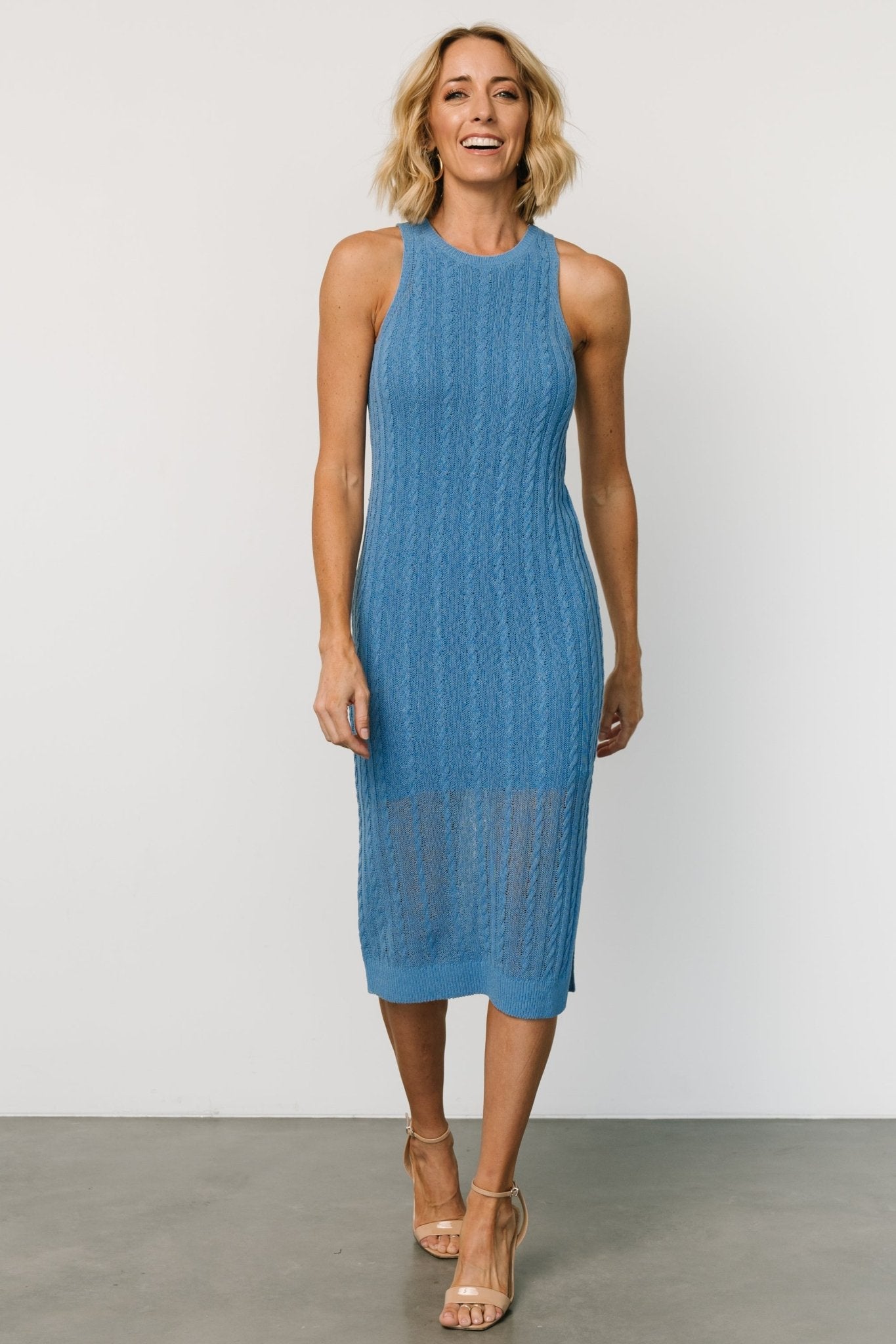 Nalani Knit Tank Dress | Blue - Baltic Born