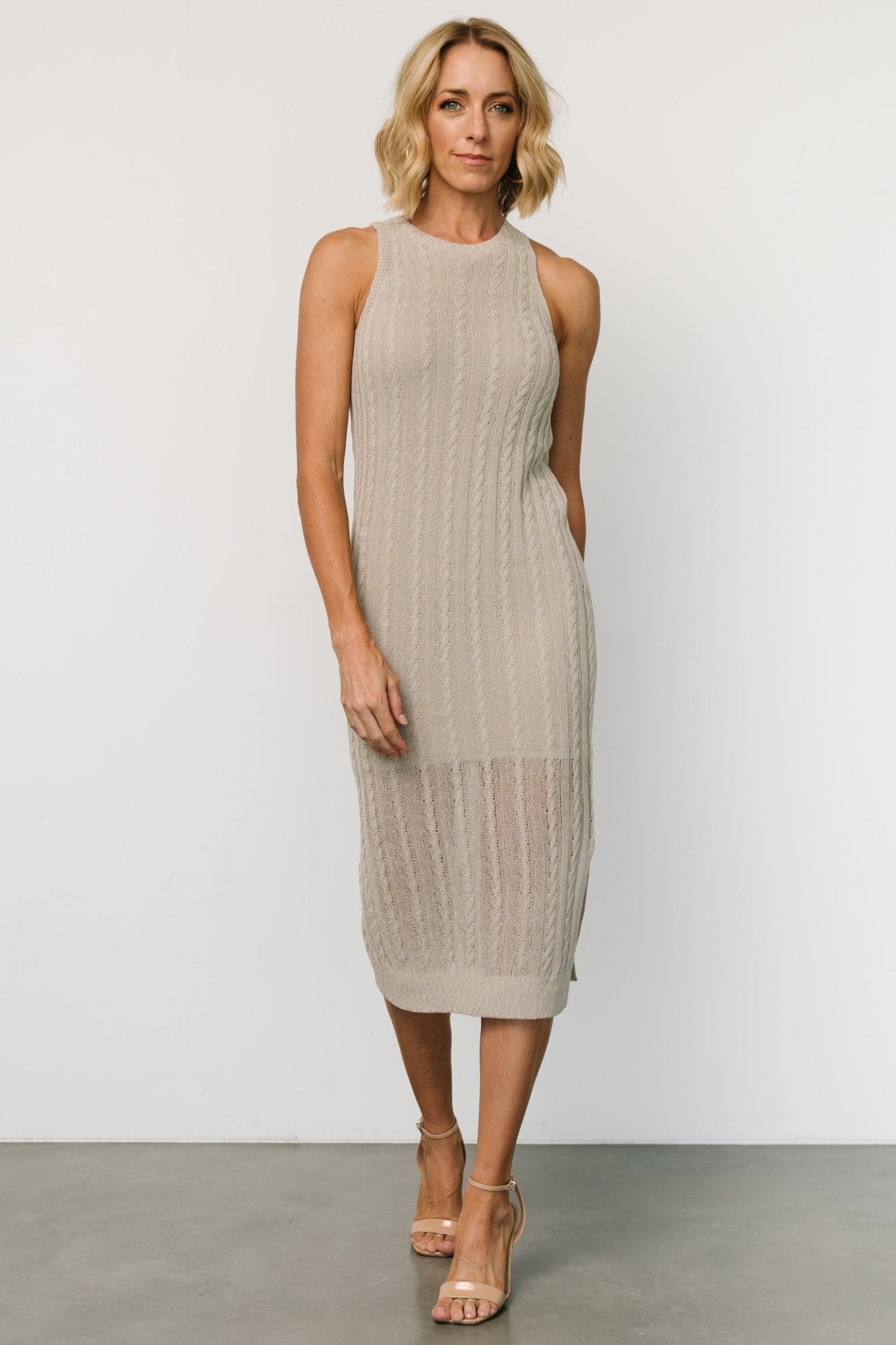 Nalani Knit Tank Dress | Stone - Baltic Born