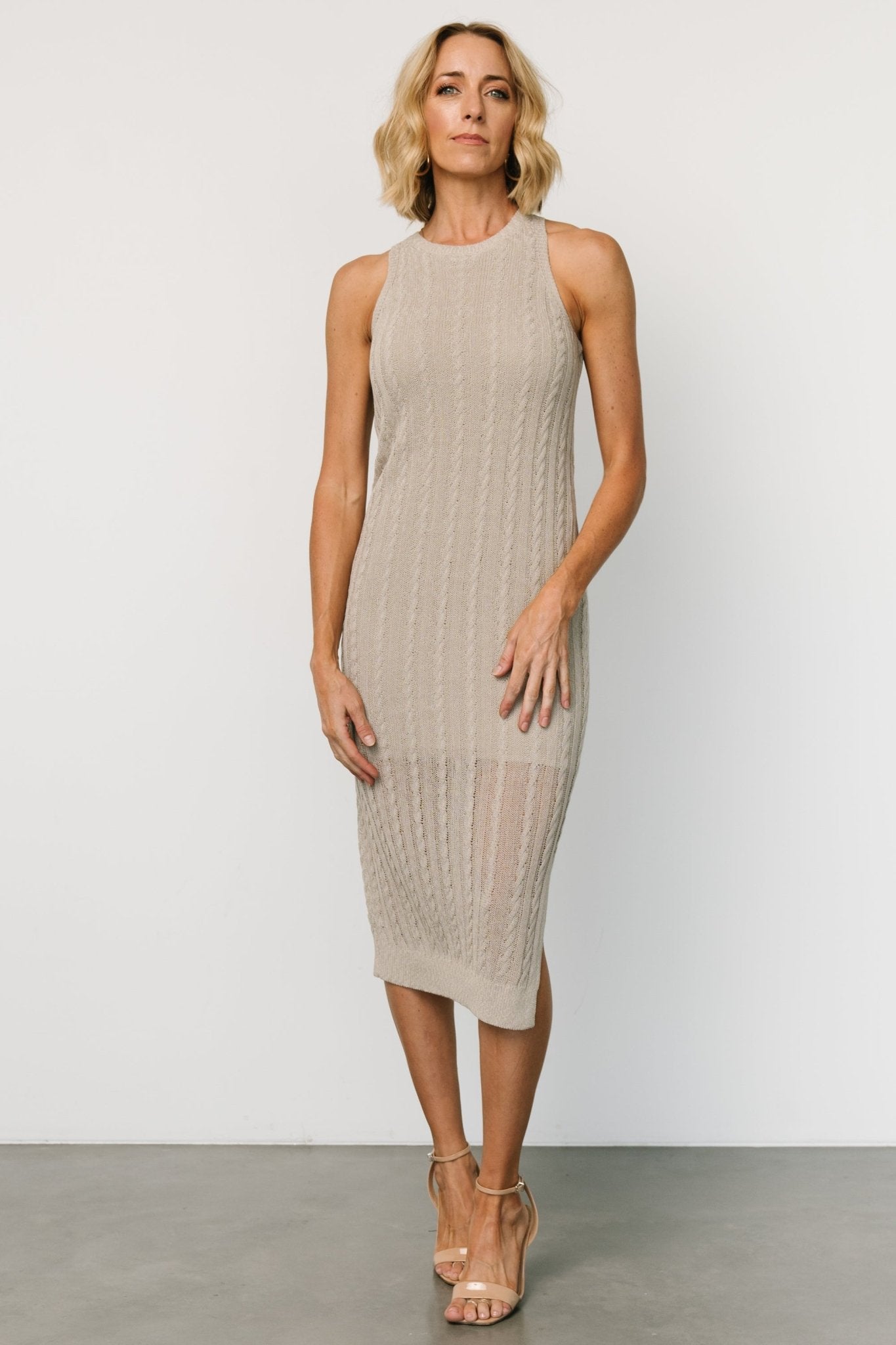 Nalani Knit Tank Dress | Stone - Baltic Born