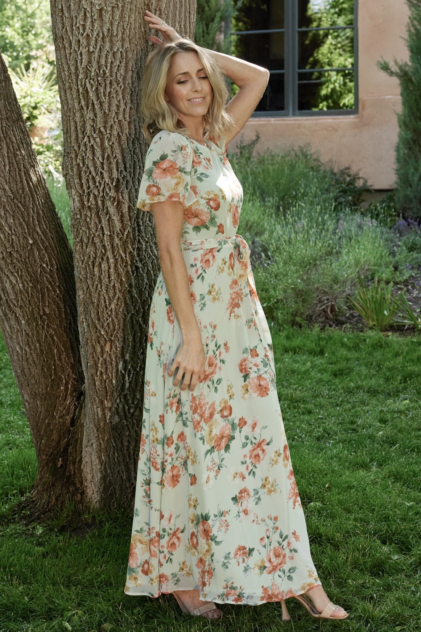 Naomi Short Sleeve Maxi Dress | Sage Floral - Baltic Born