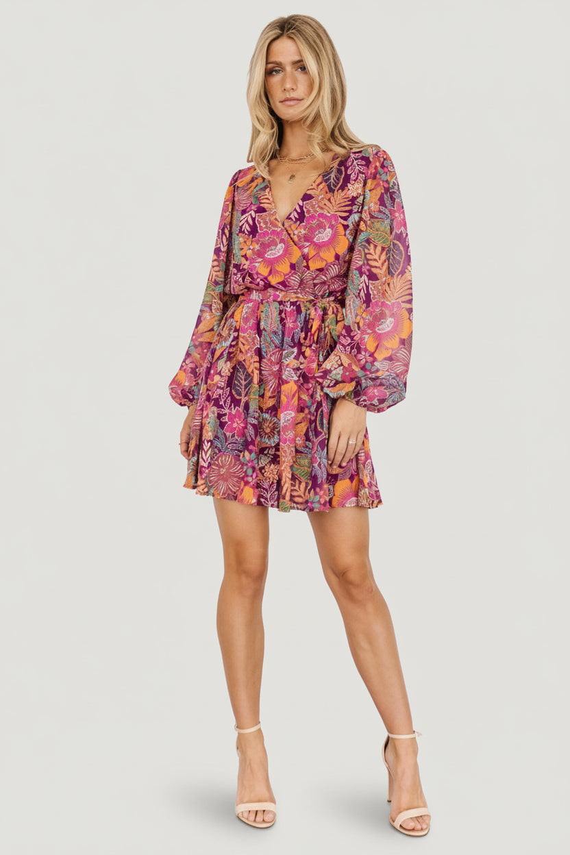 Baltic Born Womens Newark Mini Dress | Purple Multi | Size: Large Baltic Born Womens Newark Mini Dress | Purple Multi | Size: Large