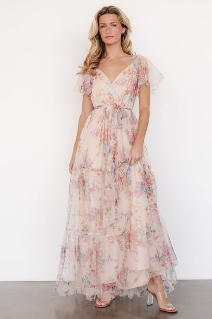 Nicola Tulle Maxi Dress | Romantic Floral - Baltic Born