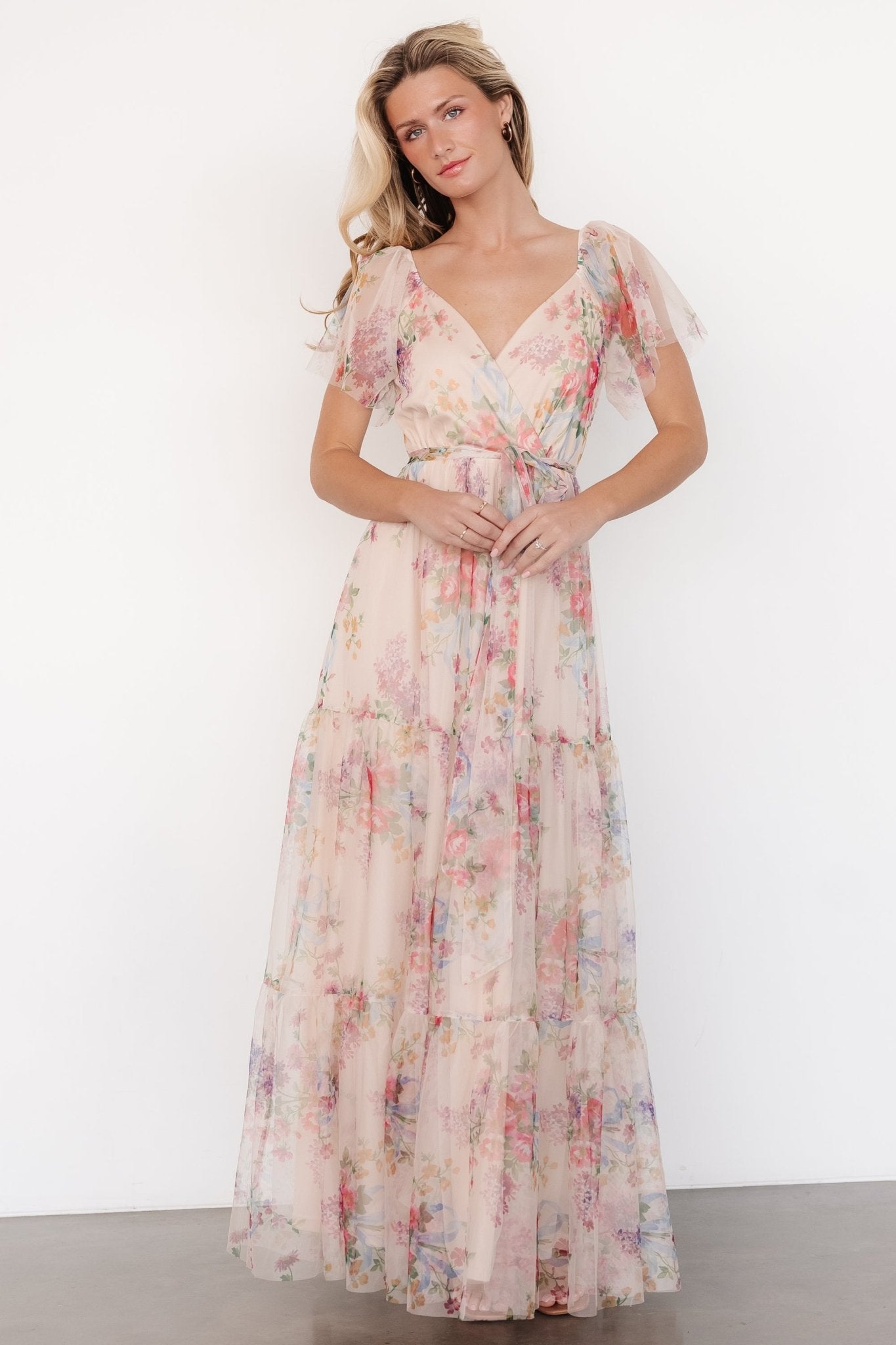 Nicola Tulle Maxi Dress | Romantic Floral - Baltic Born