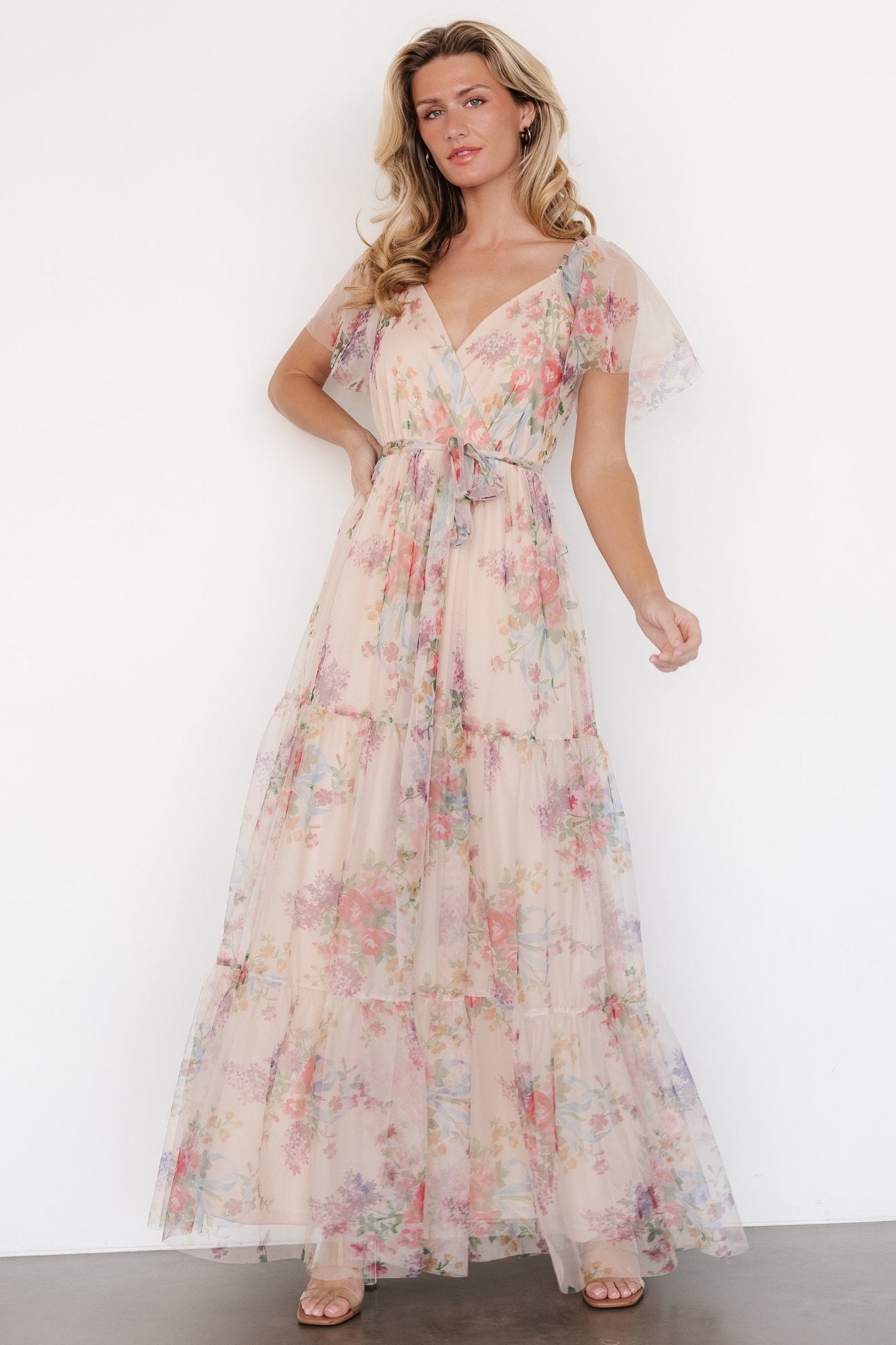 Nicola Tulle Maxi Dress | Romantic Floral - Baltic Born