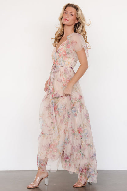 Nicola Tulle Maxi Dress | Romantic Floral - Baltic Born