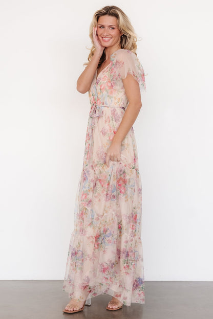 Nicola Tulle Maxi Dress | Romantic Floral - Baltic Born