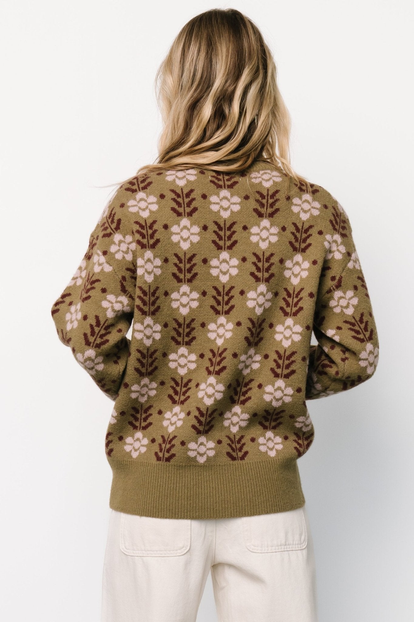 Norris Sweater | Olive Multi Floral - Baltic Born