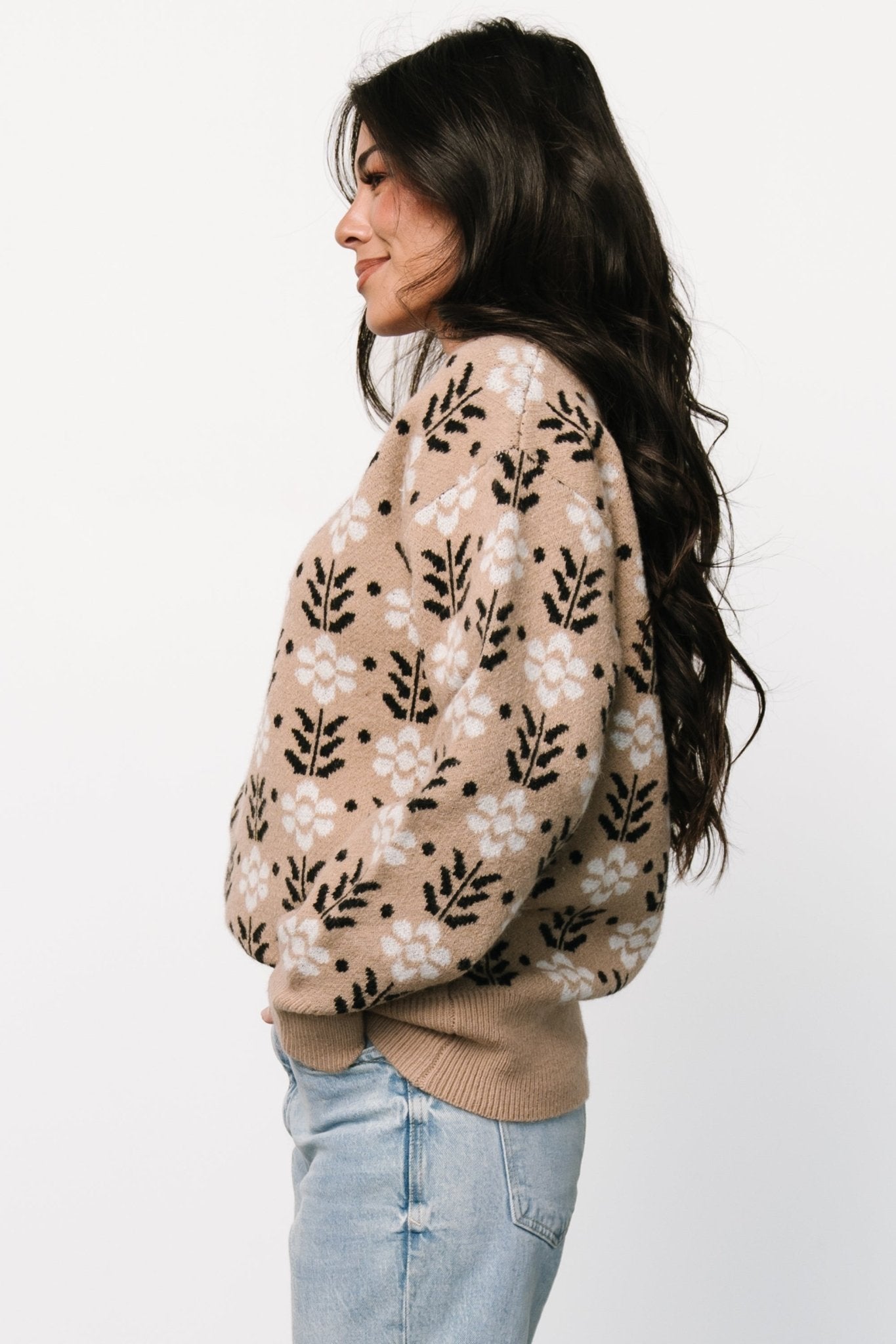 Norris Sweater | Tan Multi Floral - Baltic Born