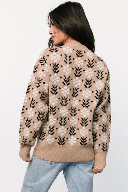 Norris Sweater | Tan Multi Floral - Baltic Born