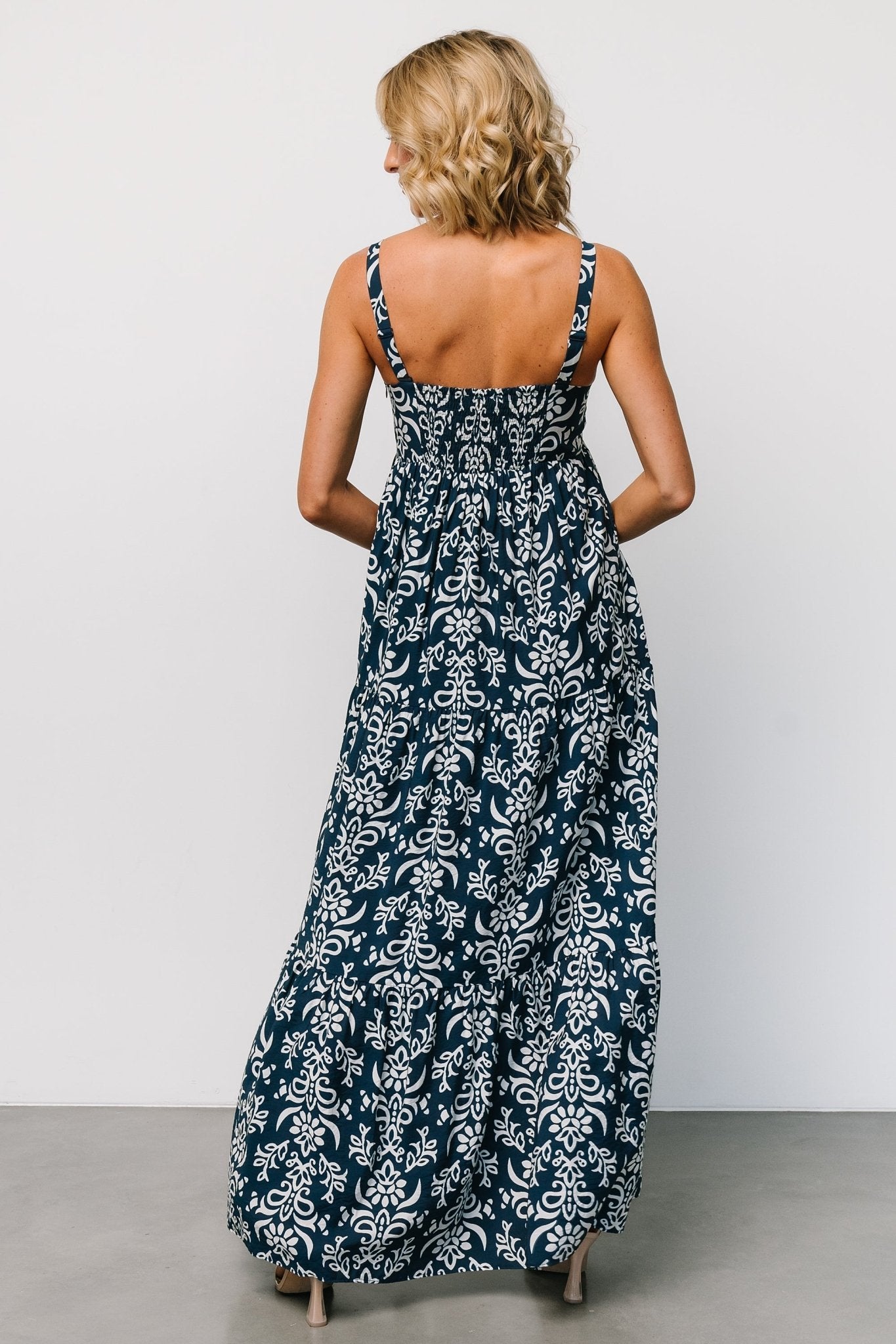 Oceanside Maxi Dress | Navy Print - Baltic Born