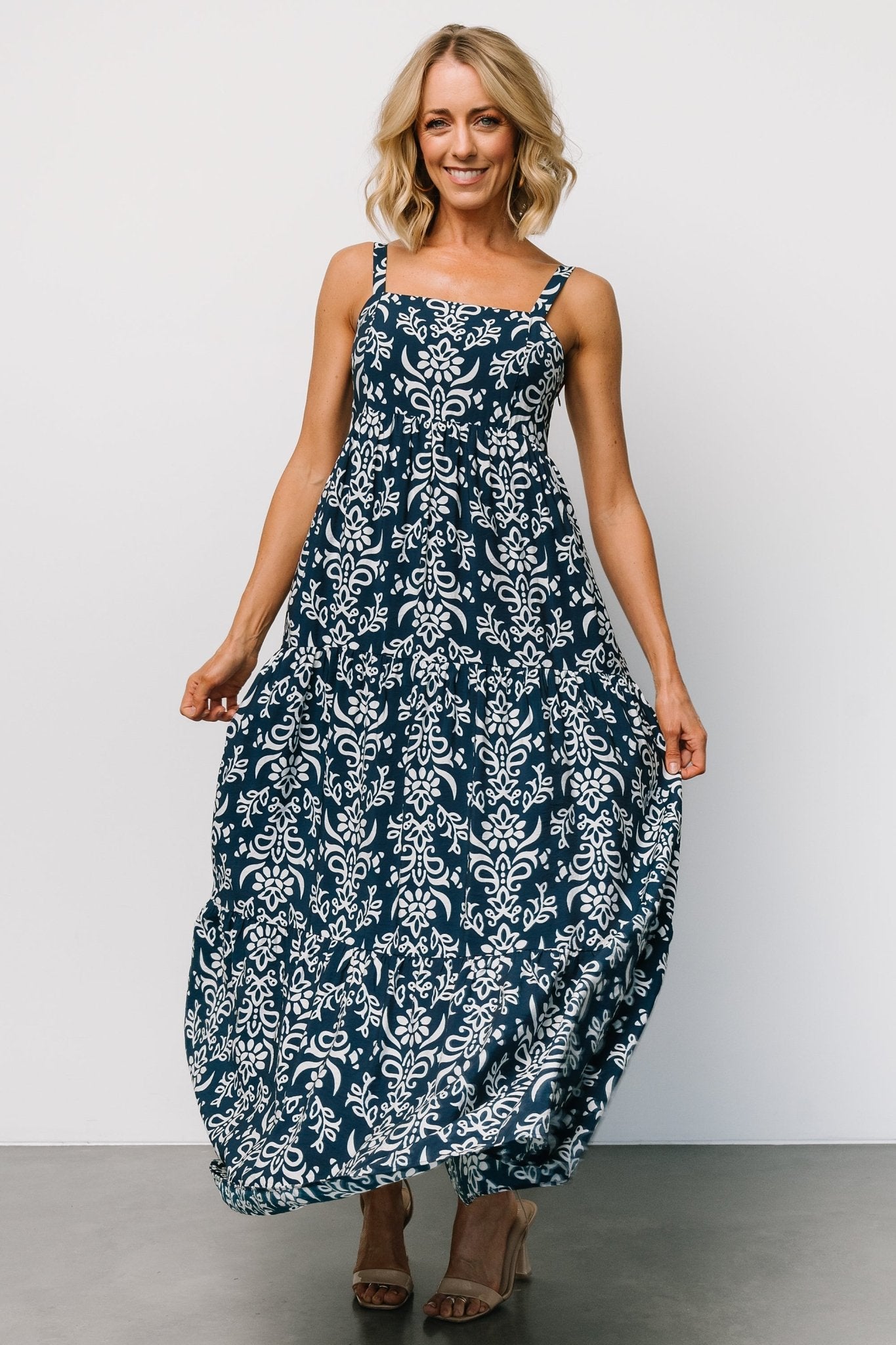 Oceanside Maxi Dress | Navy Print - Baltic Born