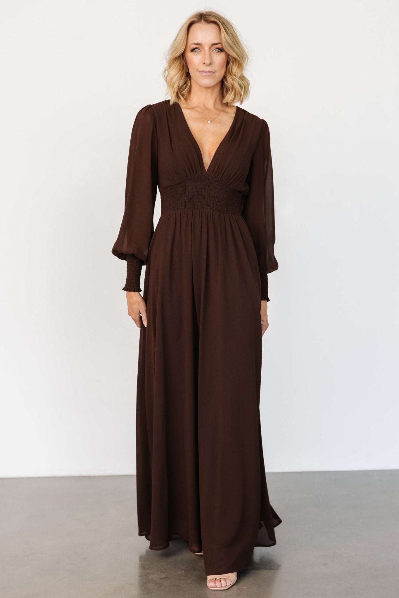 Olivia Maxi Dress | Dark Brown - Baltic Born