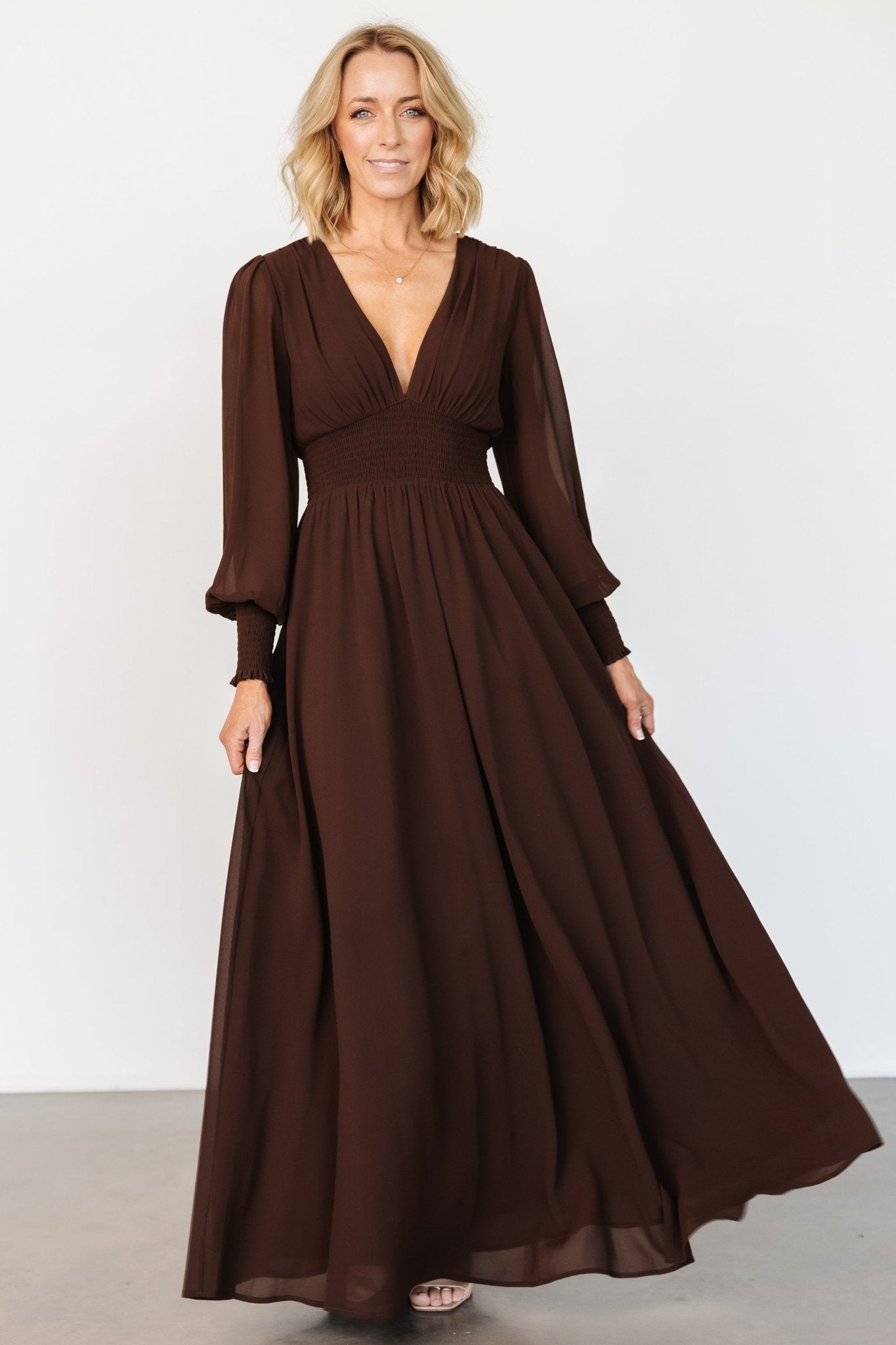 Olivia Maxi Dress | Dark Brown - Baltic Born