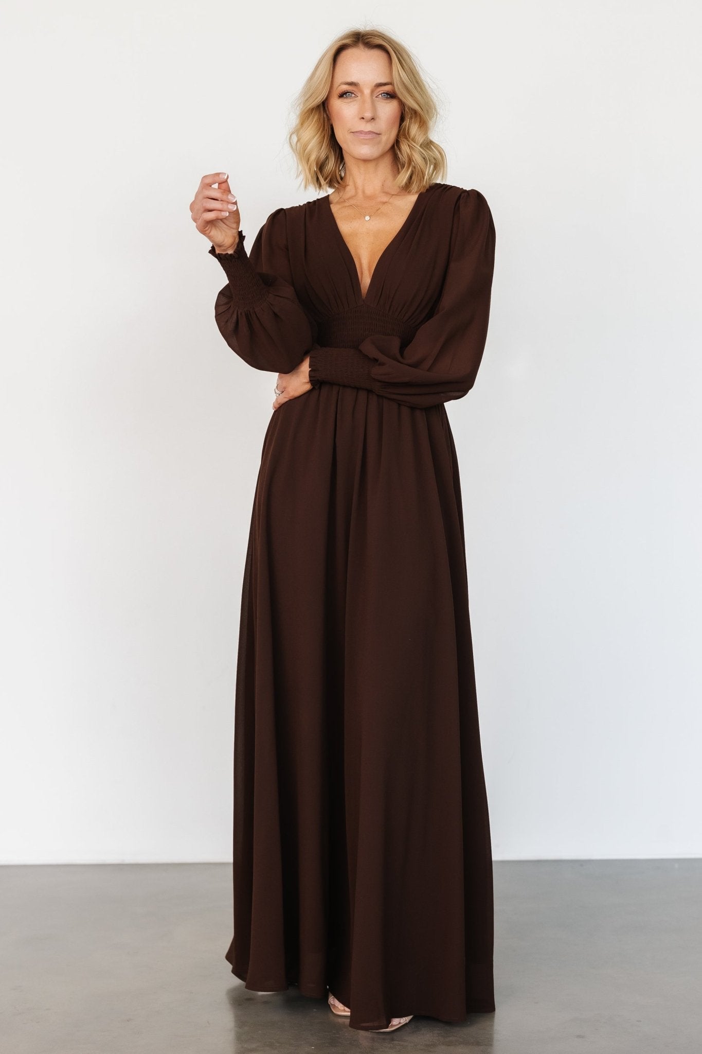 Olivia Maxi Dress | Dark Brown - Baltic Born