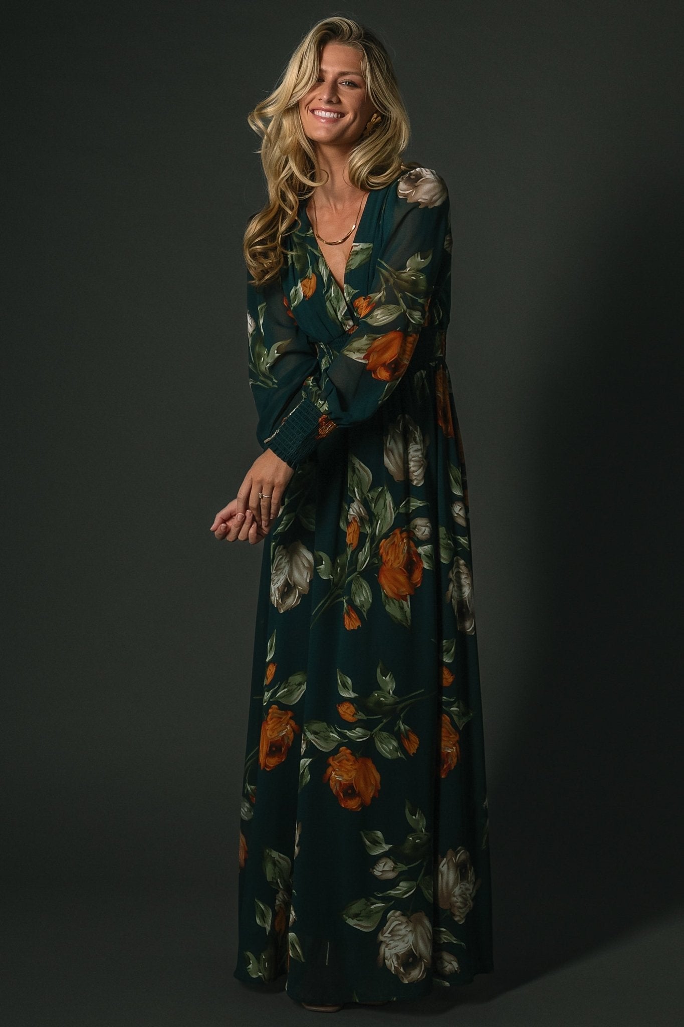 Olivia Maxi Dress | Deep Topaz Floral - Baltic Born