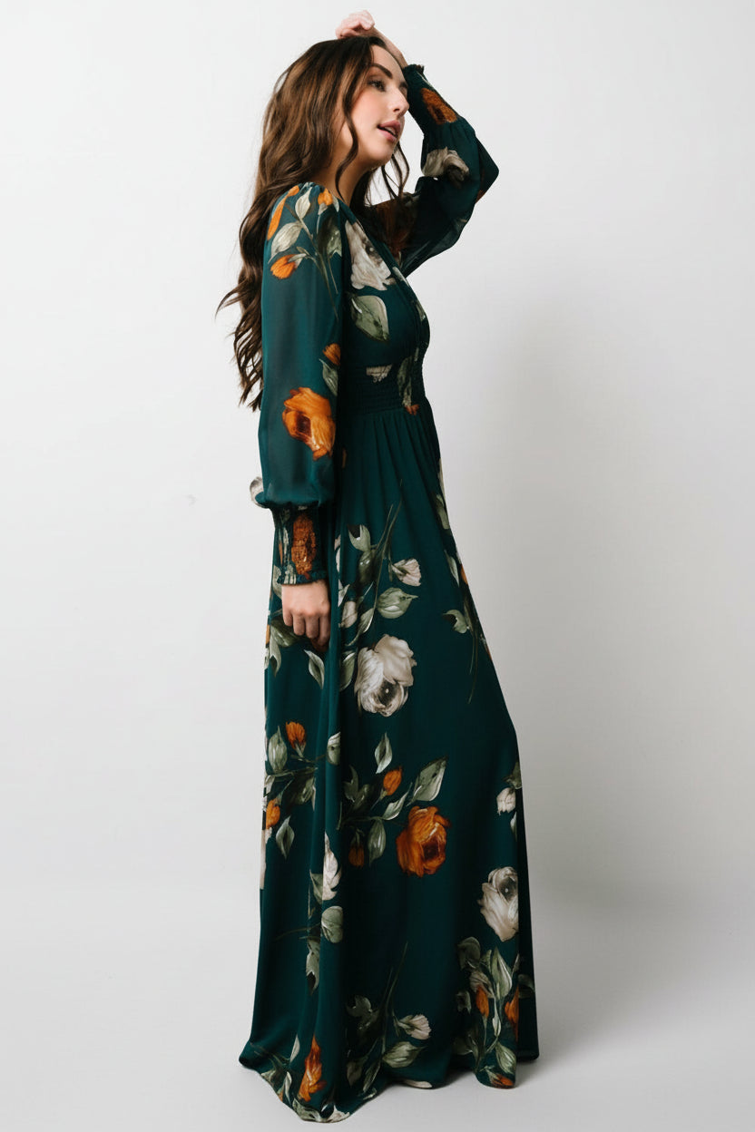 Olivia Maxi Dress | Deep Topaz Floral