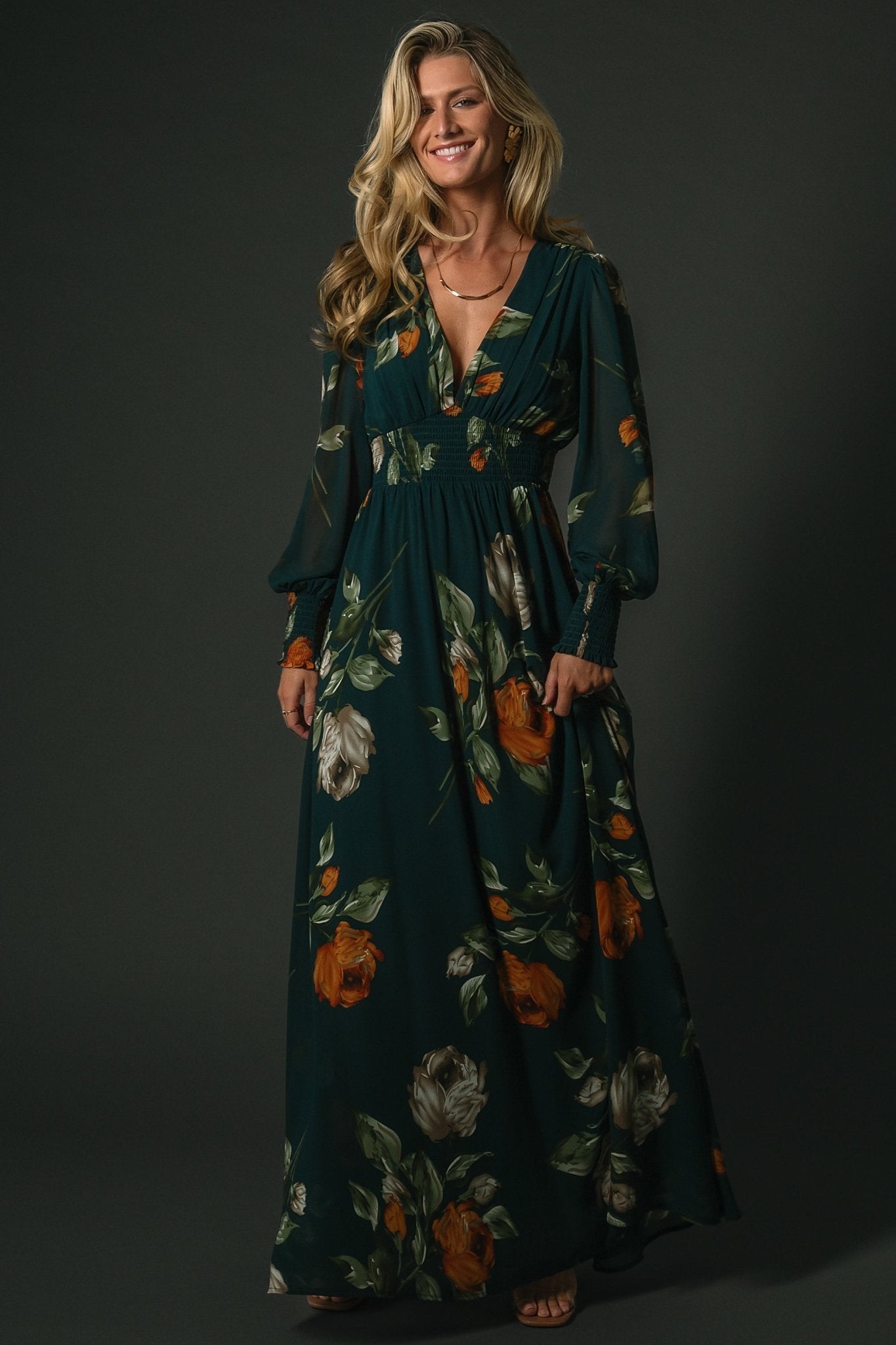 Olivia Maxi Dress | Deep Topaz Floral - Baltic Born